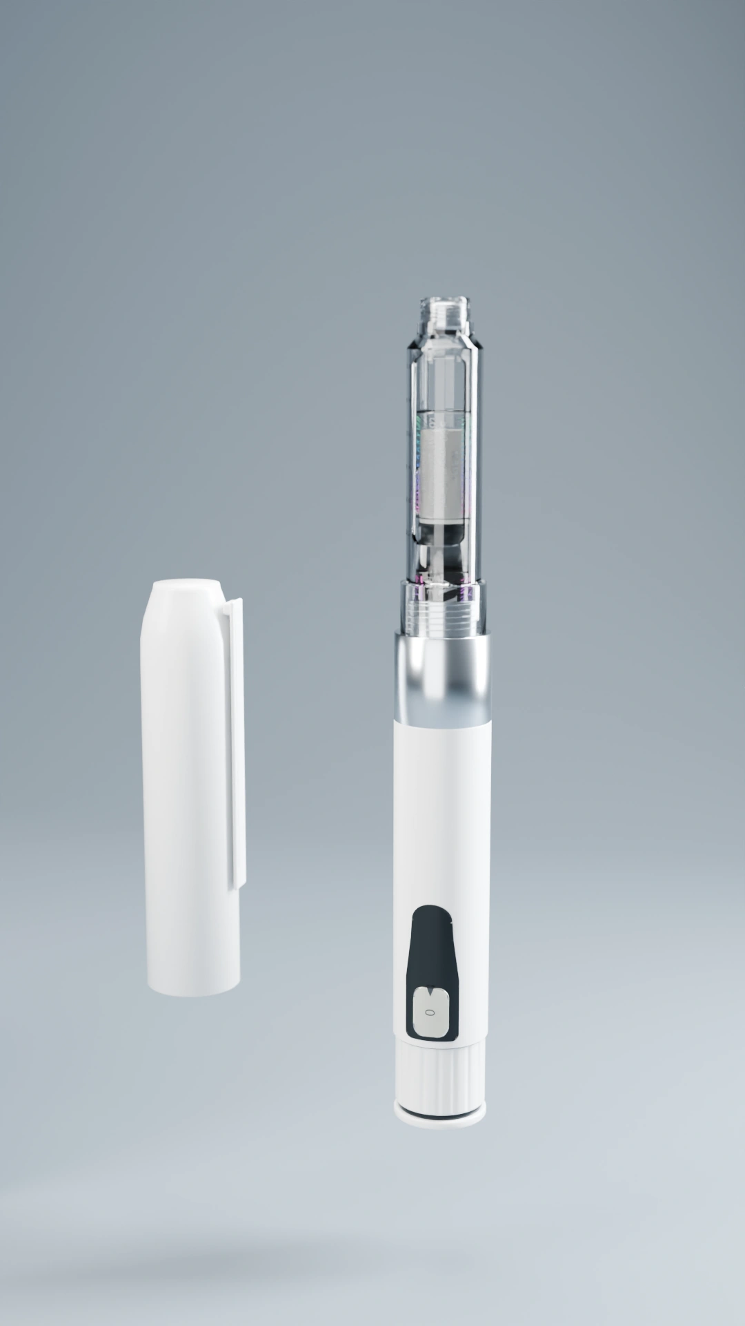 Assembled Avitus reusable pen with its cap alongside
